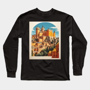 Alcazar de Segovia Spain Travel Tourism Retro Vintage Long Sleeve T-Shirt